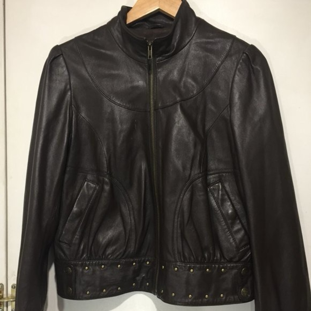 MARK SPENCER LIMTED COLLECTION LEATHER JACKETS SIZE 14